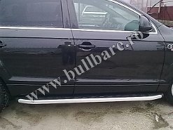 Praguri laterale inox Audi Q7, cod model P001 Praguri inox Audi Q7, praguri aluminiu Audi Q7, scut metalic motor Audi Q7, carlig tractare Audi Q7, jenti aliaj Audi Q7, paravanturi geam Audi Q7, accesorii...