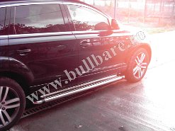 Praguri laterale inox Audi Q7, cod model P003 Bullbar inox Audi Q7, praguri inox Audi Q7, praguri aluminiu Audi Q7, scut metalic motor Audi Q7, carlig tractare Audi Q7, jenti aliaj Audi Q7, paravanturi geam...