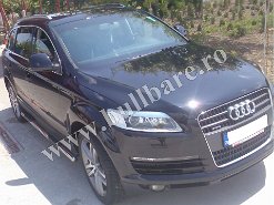 Praguri laterale inox Audi Q7, cod model P004 Praguri inox Audi Q7, praguri aluminiu Audi Q7, scut metalic motor Audi Q7, carlig tractare Audi Q7, jenti aliaj Audi Q7, paravanturi geam Audi Q7, accesorii...
