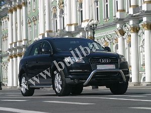 AUDI Q7 Bullbar inox Audi Q7, praguri inox Audi Q7, praguri aluminiu Audi Q7, scut metalic motor Audi Q7, carlig tractare Audi...