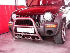 Jeep Cherokee '02-'07 Bullbar inox B012 1 Bullbar inox Jeep Cherokee Liberty '02-'07, bullbar poliuretan Jeep Cherokee Liberty '02-'07, praguri inox Jeep Cherokee Liberty '02-'07, praguri aluminiu Jeep...
