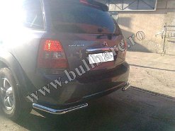 Bullbar spate inox pe colturi Kia Sorento '02-'09, cod model BS016 Bullbar inox Kia Sorento '02-'09, bullbar poliuretan Kia Sorento '02-'09, praguri inox Kia Sorento '02-'09, praguri aluminiu Kia Sorento '02-'09, toros-uri Kia...