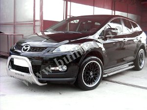 MAZDA CX7 '06+ Bullbar inox Mazda CX7, bullbar poliuretan Mazda CX7, praguri inox Mazda CX7, praguri aluminiu Mazda CX7, toros-uri...
