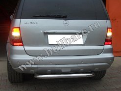 Bullbar spate inox Mercedes ML W163 '97-'05, cod model BS007 Bullbar inox Mercedes ML W163 '97-'05, praguri inox Mercedes ML W163 '97-'05, praguri aluminiu Mercedes ML W163 '97-'05, scut metalic motor Mercedes ML W163...