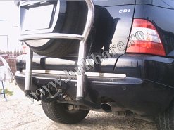 Bullbar spate inox, suport roata de rezerva Mercedes ML W163 '97-'05 Bullbar inox Mercedes ML W163 '97-'05, praguri inox Mercedes ML W163 '97-'05, praguri aluminiu Mercedes ML W163 '97-'05, scut metalic motor Mercedes ML W163...