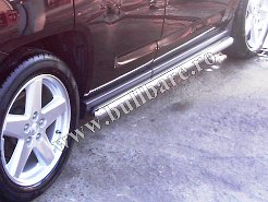 Praguri laterale inox, cod model P004 Pret - 890 ron . Praguri inox tubulare cu pas, praguri inox suv-uri, praguri inox protectie jeep-uri, praguri cu pas pick-up-uri, praguri inox autoutilitare,...