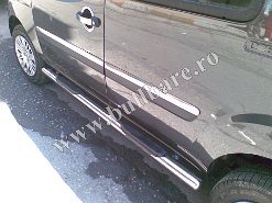 Praguri laterale inox, cod model P004 Pret - 890 ron . Praguri inox tubulare cu pas, praguri inox suv-uri, praguri inox protectie jeep-uri, praguri cu pas pick-up-uri, praguri inox autoutilitare,...