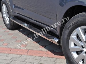 Praguri laterale inox, cod model P017 Pret - 1090 ron . Praguri inox tubulare cu pas scazut, praguri inox suv-uri, praguri inox protectie jeep-uri, praguri cu...